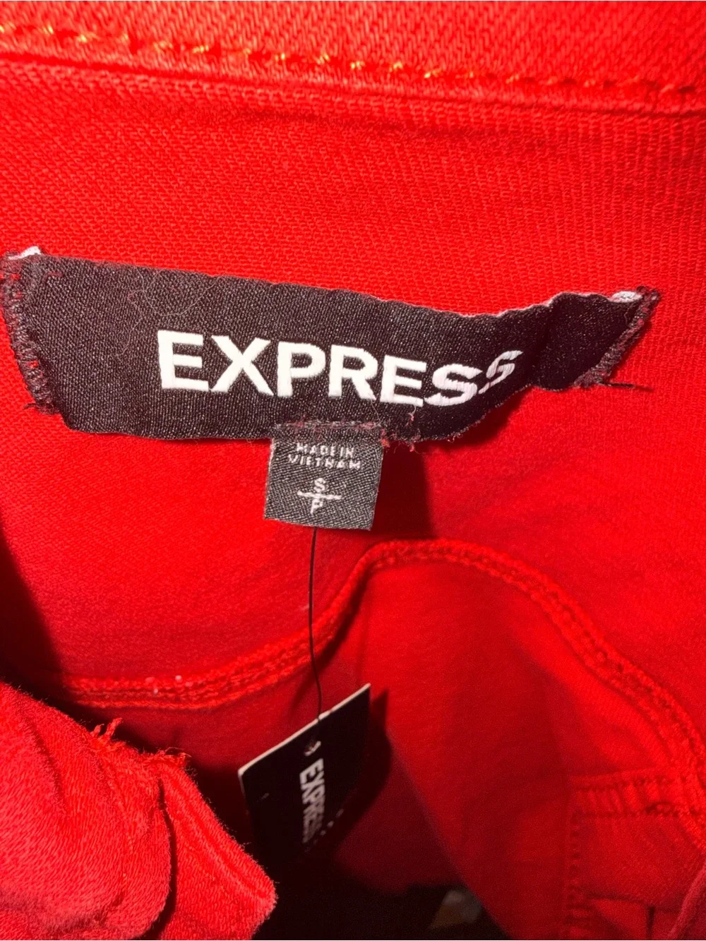 Express Red Cropped Jacket - Picture 2 of 4